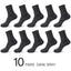 Calcetines de Crew de Algodón Blanco Premium - 10 Pares para Hombres