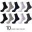 Calcetines de Crew de Algodón Blanco Premium - 10 Pares para Hombres