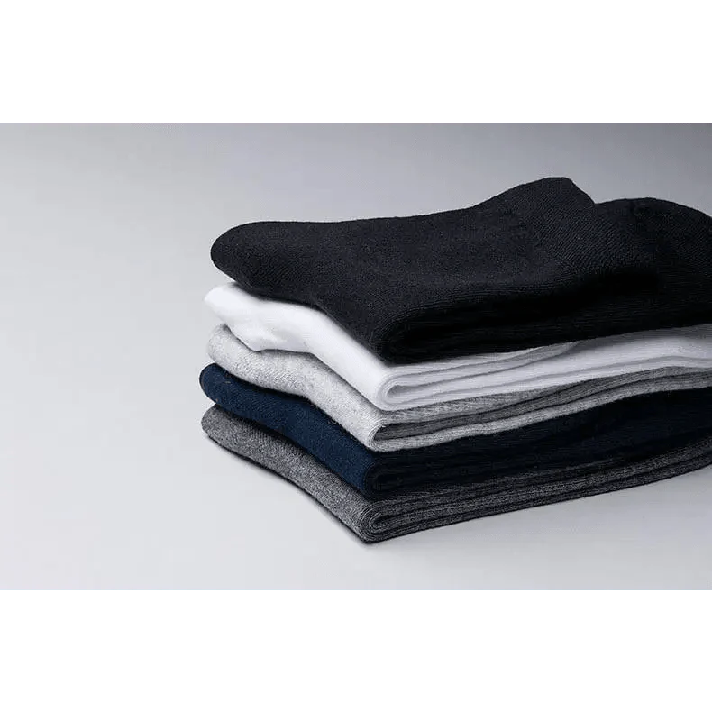 Calcetines de Crew de Algodón Blanco Premium - 10 Pares para Hombres