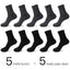 Calcetines de Crew de Algodón Blanco Premium - 10 Pares para Hombres