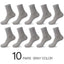 Calcetines de Crew de Algodón Blanco Premium - 10 Pares para Hombres