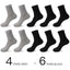 Calcetines de Crew de Algodón Blanco Premium - 10 Pares para Hombres
