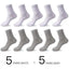 Calcetines de Crew de Algodón Blanco Premium - 10 Pares para Hombres