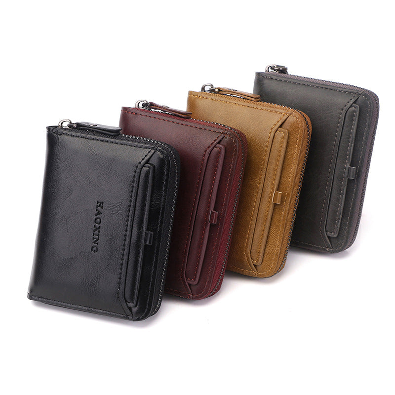 Business wallet multifunctional large cash slot vertical coin purse - Korvel