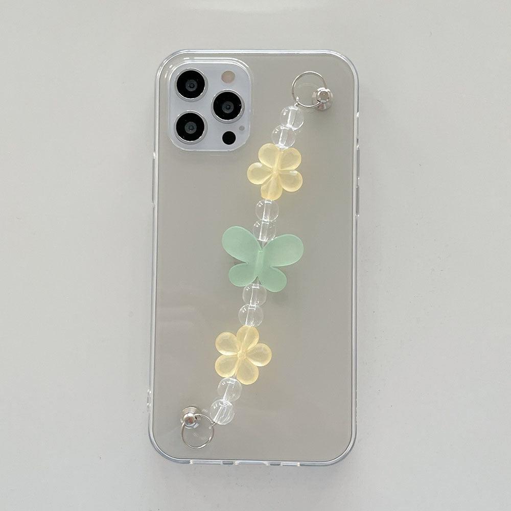 Butterfly Chain Flower Bracelet Phone Case for iPhone