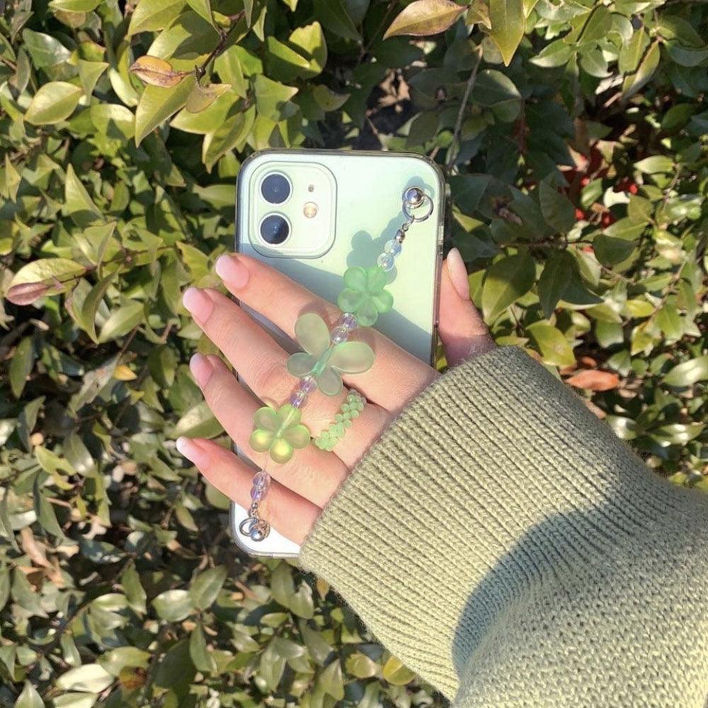 Butterfly Chain Flower Bracelet Phone Case for iPhone