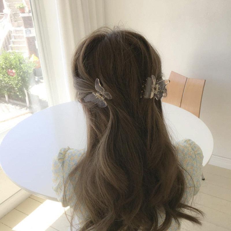 Elegant Butterfly Hair Clip - Premium Acrylic Accessory