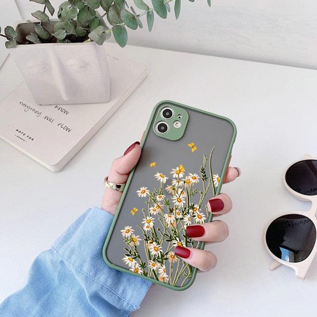 Butterfly Lavender Flower Phone Case for iPhone 13 Mini & 14 Pro Max
