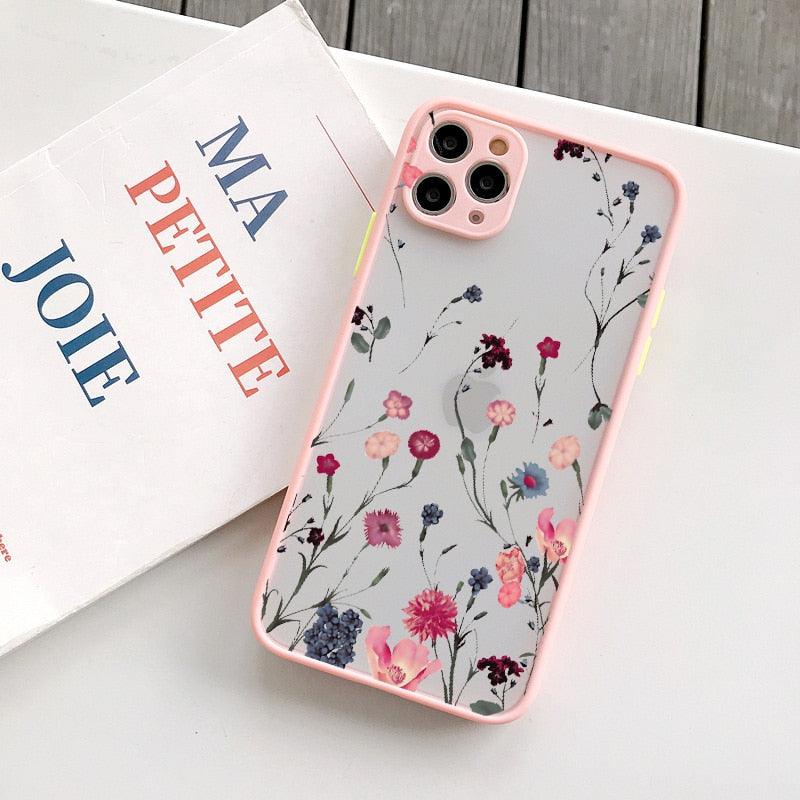 Butterfly Lavender Flower Phone Case for iPhone 13 Mini & 14 Pro Max