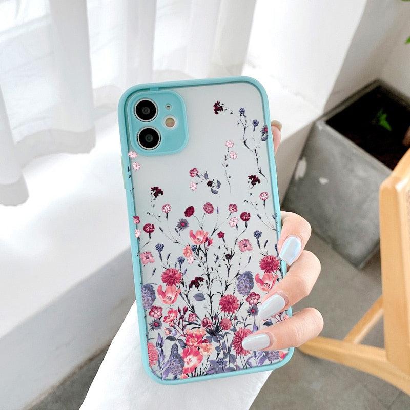 Butterfly Lavender Flower Phone Case for iPhone 13 Mini & 14 Pro Max