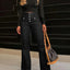 Button Fly High Waist Flare Jeans - Korvel