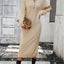 Button knit sweater dress fashionable temperament commuting women's sweater women - Korvel
