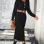 Button knit sweater dress fashionable temperament commuting women's sweater women - Korvel