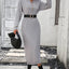 Button knit sweater dress fashionable temperament commuting women's sweater women - Korvel