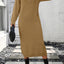 Button knit sweater dress fashionable temperament commuting women's sweater women - Korvel