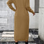 Button knit sweater dress fashionable temperament commuting women's sweater women - Korvel