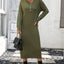 Button knit sweater dress fashionable temperament commuting women's sweater women - Korvel