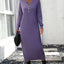 Button knit sweater dress fashionable temperament commuting women's sweater women - Korvel