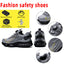 Button on/off no tie wear-resistant shoes anti smashing and anti piercing breathable and safe shoes for summer - Korvel