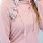 Button printed hooded women's hoodie - Korvel