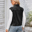 Button Up Cap Sleeve Denim Jacket
