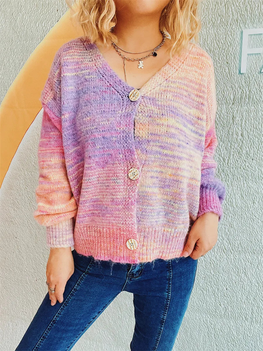 Button Up Long Sleeve Cardigan - Korvel