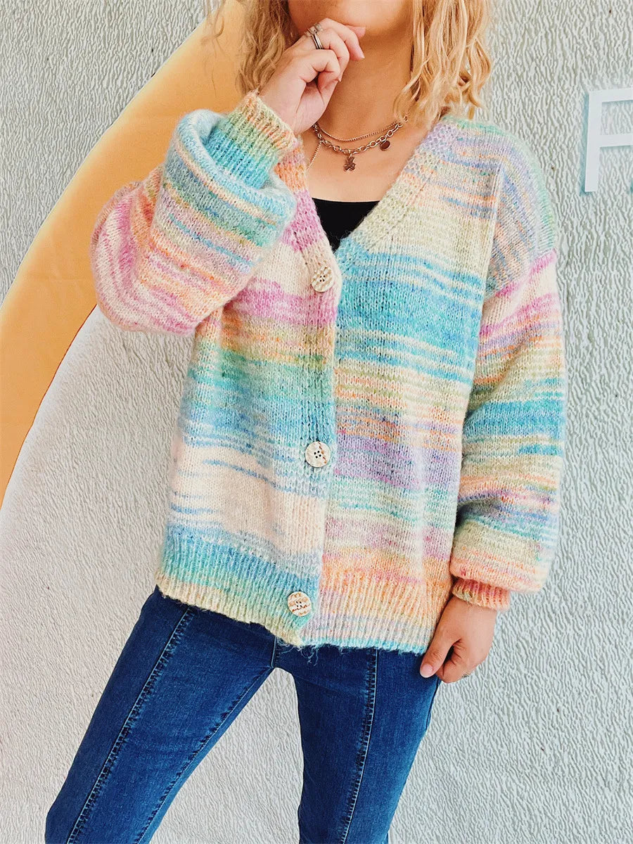 Button Up Long Sleeve Cardigan - Korvel