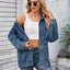Button Up Long Sleeve Denim Jacket - Korvel