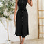Robe midi sans manches à boutons élégante