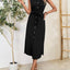 Robe midi sans manches à boutons élégante
