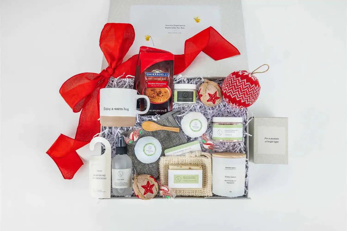 Conjunto de Cesta de Regalo Navideña Premium
