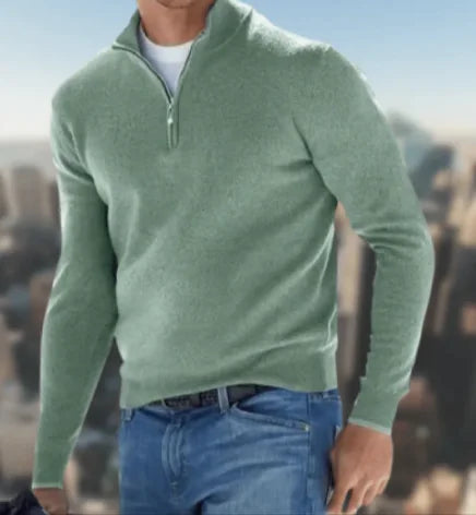 Men's Long-Sleeved Cashmere Blend Cardigan