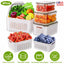 5-Piece Stackable Food Storage Containers with Drain Basket