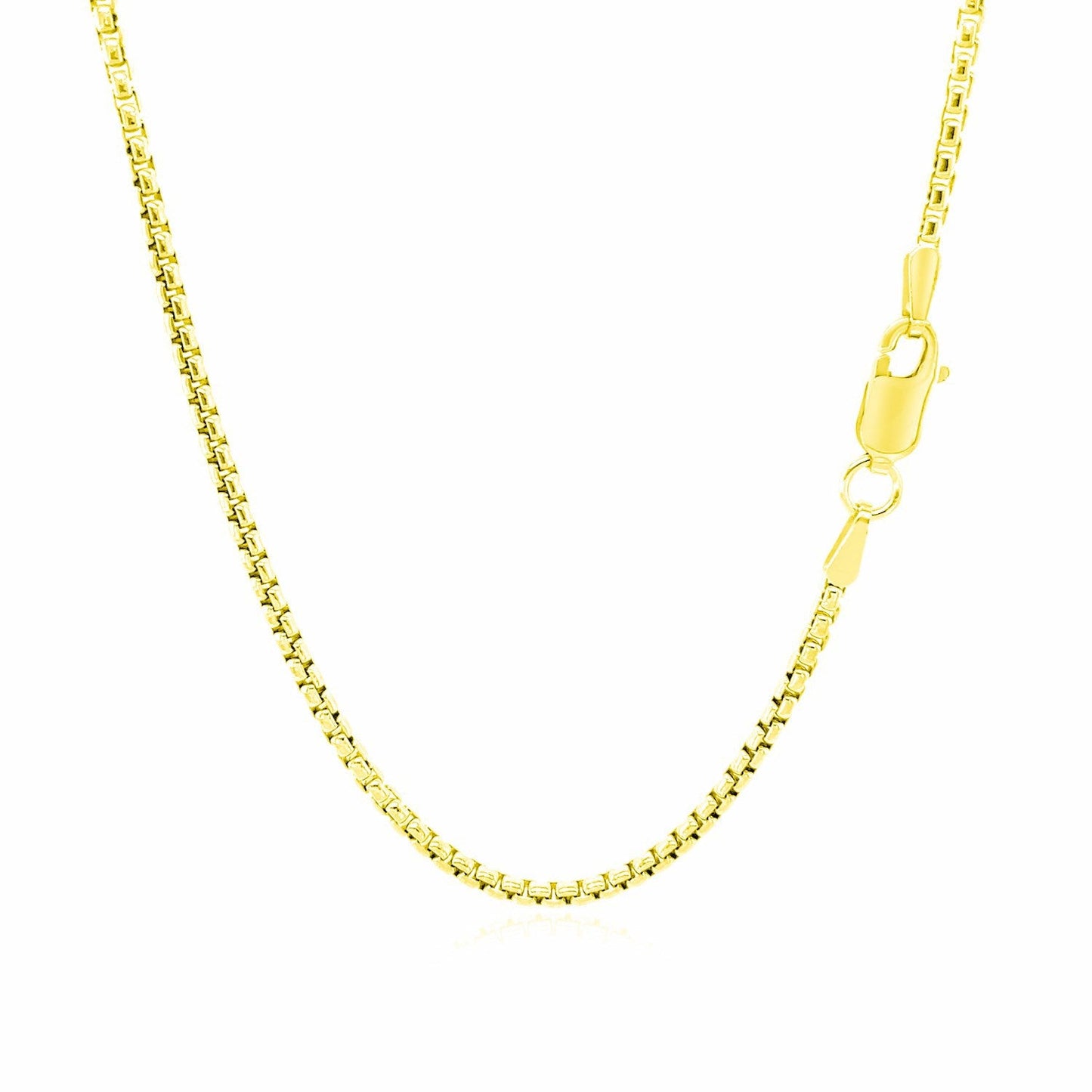 14k Yellow Gold Round Box Chain - 1.7mm