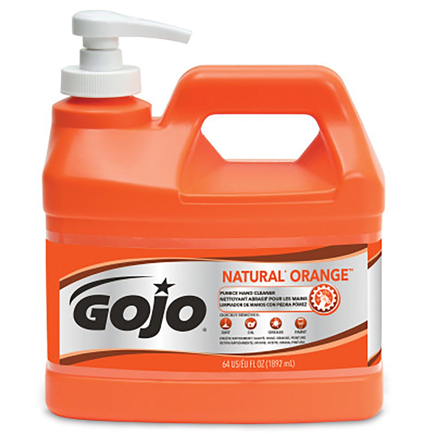 Nettoyant pour mains Loctite Gojo Orange Pumice - 1/2 gallon avec pompe