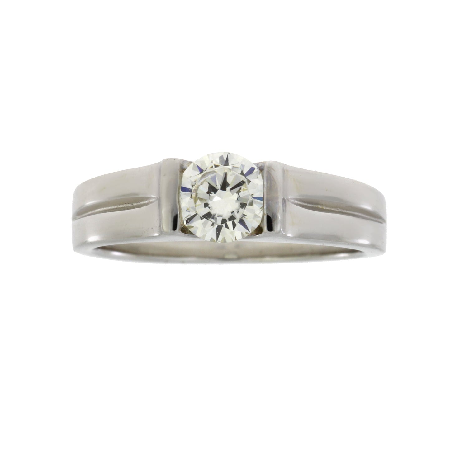 Genuine Cubic Zirconium Sterling Silver Engagement Ring