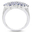 2.03 Carat Genuine Tanzanite Sterling Silver Engagement Ring