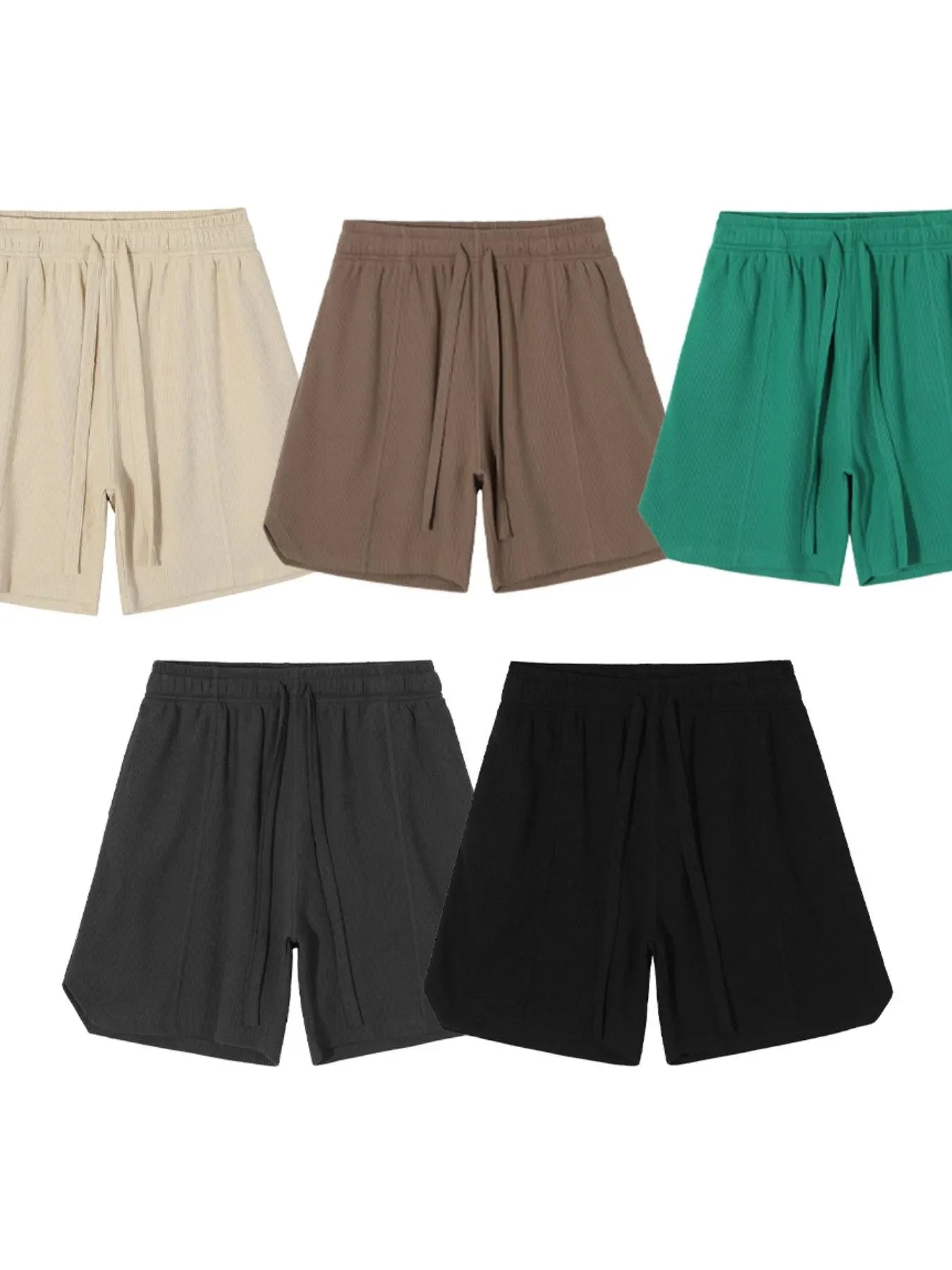 Men's Drawstring Pocketed Jogger Shorts