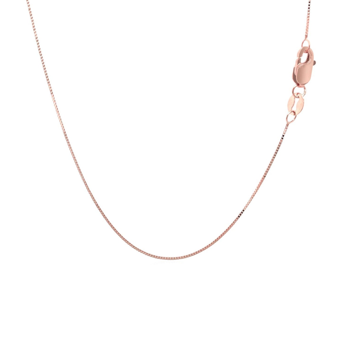 14k Rose Gold Classic Box Chain - 0.4mm