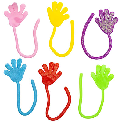 7" Glitter Sticky Hand Party Favor