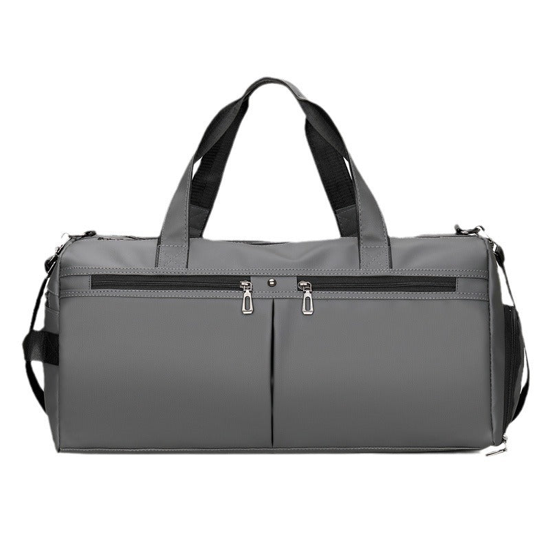 Premium Large Capacity PU Leather Travel Bag for Men - Black