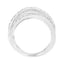 .925 Sterling Silver 1/4 Cttw Round-Cut Diamond Bypass Ring - Size 7
