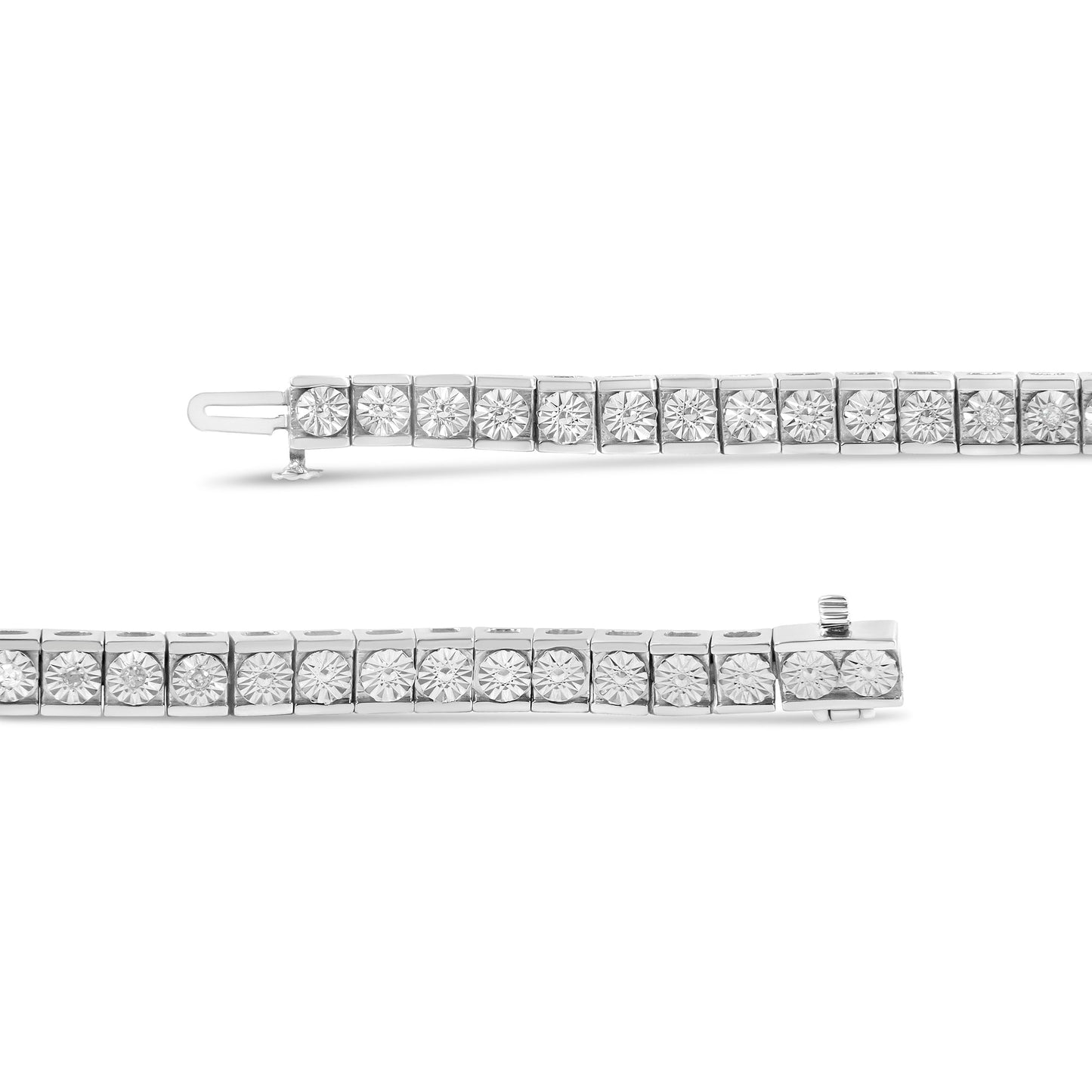 Bracelet de tennis en argent sterling .925 avec diamants de 1/4 carat
