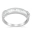 Anillo de boda de diamantes en corte baguette de plata esterlina .925
