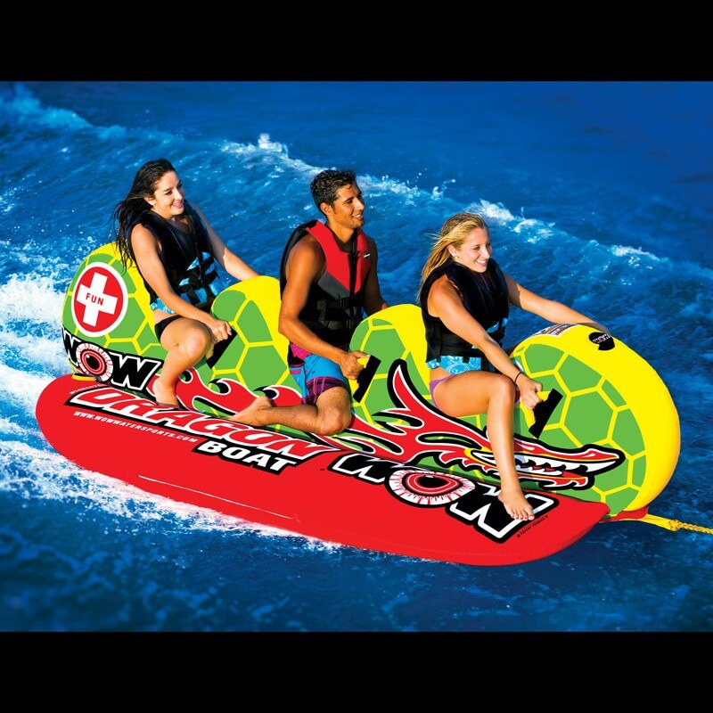 WOW Watersports Dragon Boat Tubo de Agua Remolcable para 3 Personas