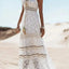 Robe Maxi à Col V avec Dentelle