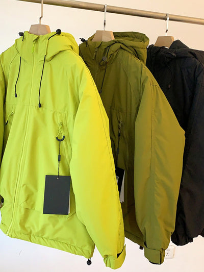 Large Waterproof Hooded Cotton Jacket for Work