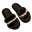 Flower Fluffy Slippers - Soft Cotton Home Footwear