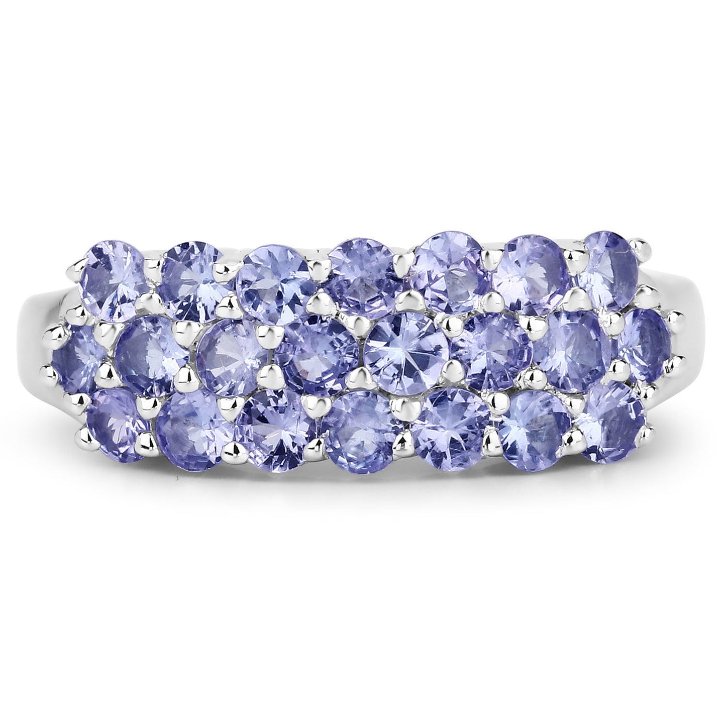 Bague en argent sterling .925 avec tanzanite véritable de 1,54 carat