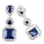 11.62 Carat Dyed Sapphire Sterling Silver Earrings